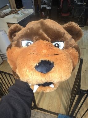 Boston Bruins Stuffed Bear Hat
